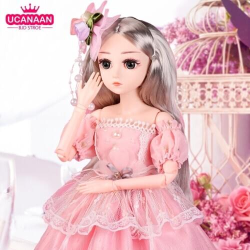 1/4 SD Dolls 18inch 18 Ball Jointed Dolls BJD Doll with Clothes Outfit Shoes Wig Hair Makeup Best Gift for Girls