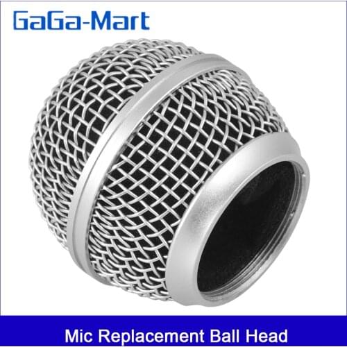 Microphone Grille Mic Replacement Ball Head Compatible with Shure SM58/SM58S/SM58LC/BETA58/BETA58A/SA-M30/SV100/UT2/PGX24/SLX4