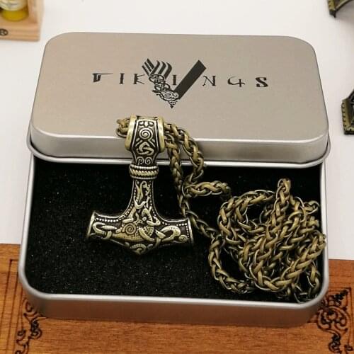 Hammer Mjolnir Pendant Necklace Viking Scandinavian Jewelry Drop Shipping