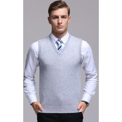 MRMT 2021 Brand Winter New Mens Knitted Vest V-collar Pure-color Sleeveless Wool Vest for Male Tops Knitted Vest
