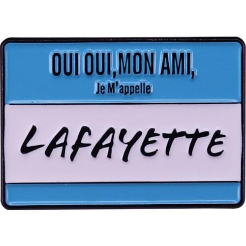 Songs In Broadway Musical Lafayette Interlude Brooch Pins Enamel Metal Badges Lapel Pin Brooches Jackets Fashion Jewelry