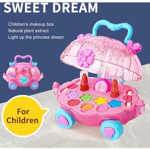 Cosmetics Toy Set Realistic Easy To Use Convenient Kids DIY Funny Makeup Toy for Girl Kid Pretend Play Game Props Gift