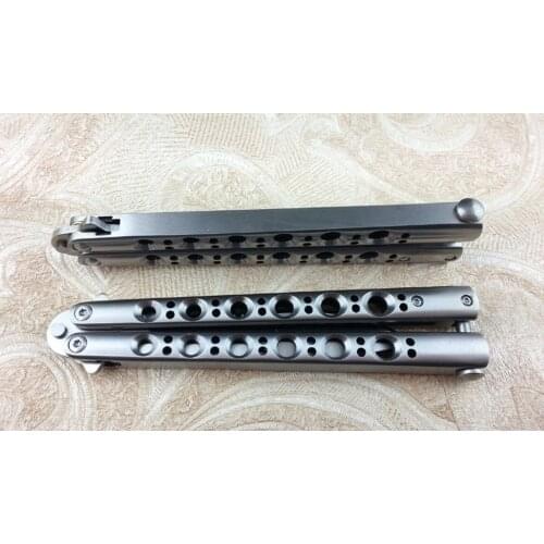 Theone Butterfly in knife Trainer knife BM41 BM42S BM43 Shaped Channel 440C blade steel handle Jilt Knife Pocket survival knife