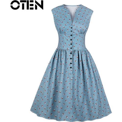 Летние платья на пуговицах Oten China At AliExpress