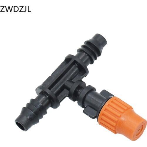Greenhouse water Nozzle adjustable Atomizing Sprinkler Nozzle band 8/11 Tee Drip irrigation system Garden Lawn Sprinkler 50pcs