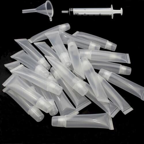 100pcs/bag 8/10/15/20ML Empty Lip Gloss Tubes Lipstick Tube Lip Balm Soft Tube Makeup Squeeze Clear Lip Gloss Tube Container