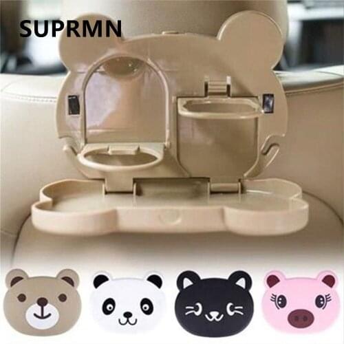 Foldable dining table, car dining plate, multi-function car rear seat dining table, fixed storage teacup cup holder