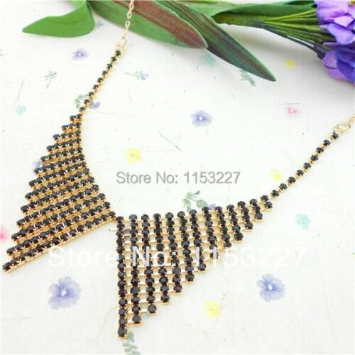 Special design for wedding graceful diamante rhinestone wedding necklace