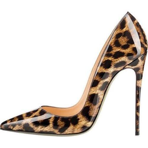 Hot Selling Leopard Printed High Heel Shoes 2019 Summer Newest Pointed Toe Thin Heels Woman Pumps Sexy Party Heels