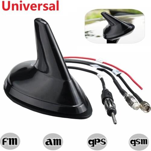 Universal 4 In 1 Auto Car Shark Fin Roof Antenna Aerial FM / AM / GPS / GSM Car Decoration Accessories