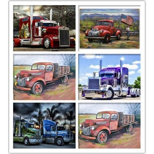 5d diamond painting truck full square drill diamond mosaic car diamond embroidery decorative sticker