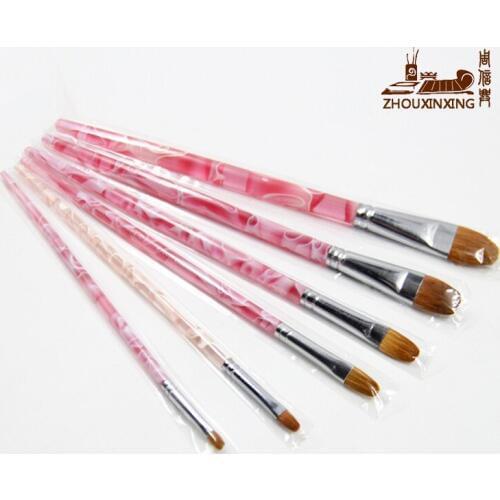 6Pcs/set Artist weasel Hair Paint Brush Set For Acrylic rod Watercolor Gouache Painting acrylic paint brush Art Supplies