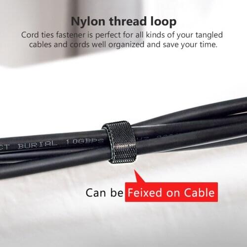 40Pcs 14x1.2cm Black Data Cable Tie Nylon Hook Loop Cable Wiring Harness Cable Fastener Marker Straps Power Wire Management
