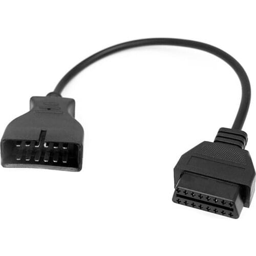 OBD1 Connecting 12PIN To 16PIN Testing Durable Repairing Black Practical Diagnostic Cable Car Tools For GM