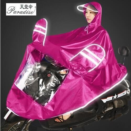 Paradise Breathable Riding Raincoat Battery Car Long Waterproof Fashion Windproof Resistant Poncho Single Oxford for men women