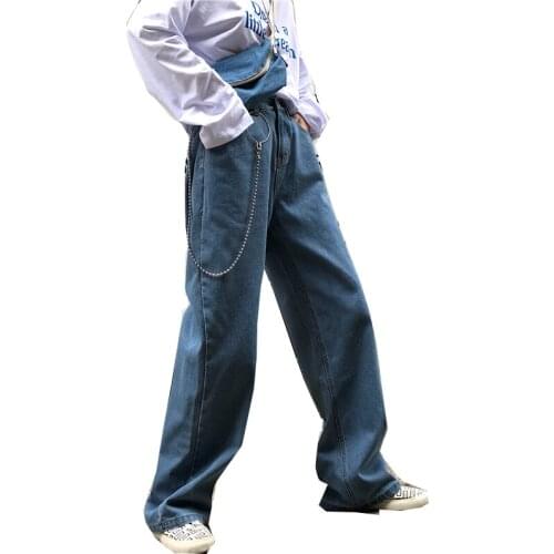 High Waist Jeans Pants Men Women 2020 Boyfriend Jeans Women Harajuku Denim Harem Pants Women Wide Leg Blue Jeans