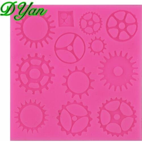 New All Kinds Of Gear Shape Fondant Cake Mold Cake Baking Mold Chocolate Mold Kitchen Pastry Decoration Mold A1698