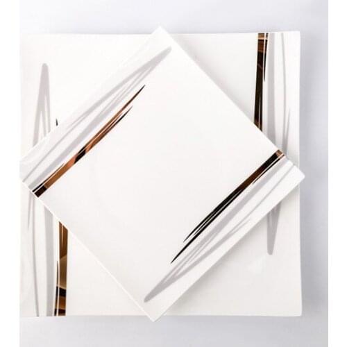 Fruit European Ceramic Steak Dinner Plate Breakfast Dinnerware Serving Dish Decorative Tray Food Bandejas Kitchen Utensil BJ50CP