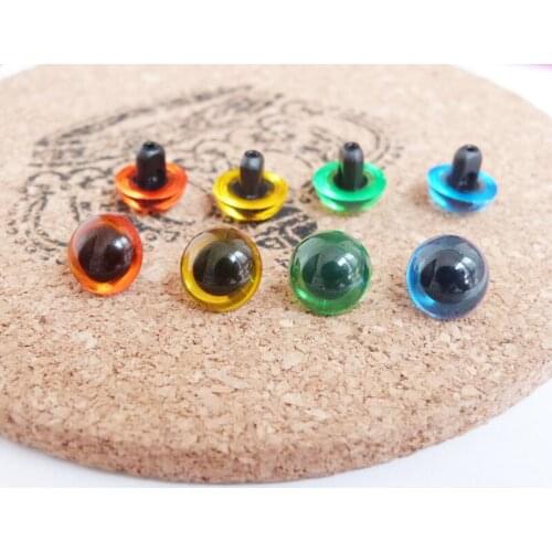 100pcs/lot 9/10.5/12/13.5/15mm handscrew button eyes colorful new toy eyes for diy felt findings--blue/green/red/yellow/brown