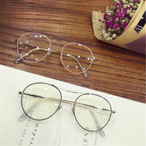 Hot Sale Unisex Clear Metal Spectacle Glasses Frame Optics Eyeglasses Classic Brand Glasses Men Women Plain Lens Glasses