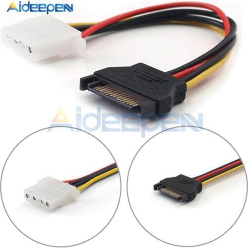 SATA TO IDE power cable 15 Pin SATA Female to Molex IDE 4 Pin Male Adapter Extension Hard Drive Power Supply Cable