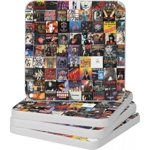 Rock Collage Collection Diatomite Square Round Coaster Anti-Scald Cup Bonsai Mat Soap Toothbrush Pad Wholesale 10x10cm