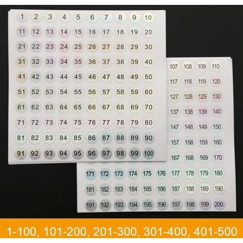 Round Waterproof Nail Number Sticker Digital Label, Number Gel Self-adhesive Mark Tool Manicure Polishing Sticker L2U6