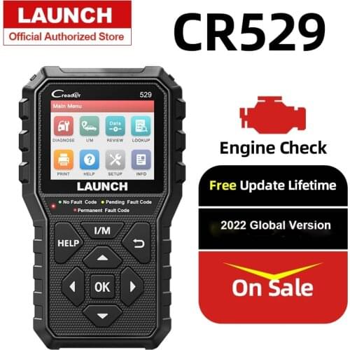 LAUNCH Creader 529 CR529 OBD2 Scanner Automotive Diagnostic Tool OBDII Code Reader Fault Code Read OBD Scan