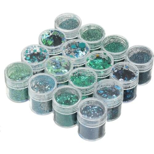 Hexagon Glitter Sequin Mix Set Christmas Party Shining Embellishment For Resin Crafts UV Resin Pigment Festive Jewelry Tools