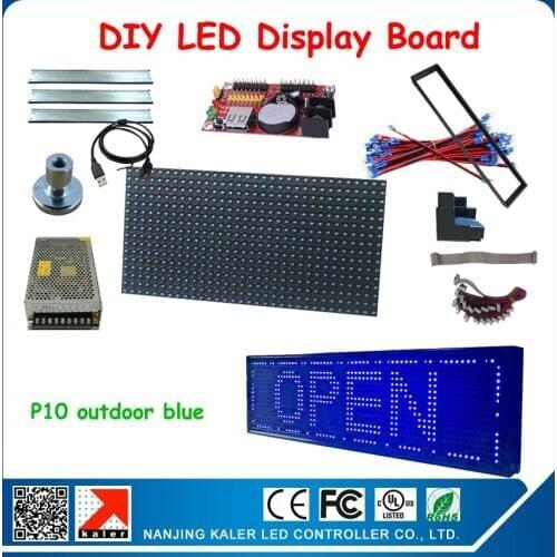 New blue running text advertising led sign board with all accessories DIY programmable led board