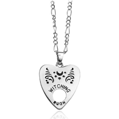 Heart-shaped Necklace Stars And Moon Pattern Lettering Alloy Custom Necklace Custom Necklace For Male And Female Friends