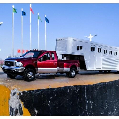 Trailer Pickup Container Truck Diecast 1:32 Scale Bus Transporter Model Collection Static Display Vehicle Toys Car Gift Boys