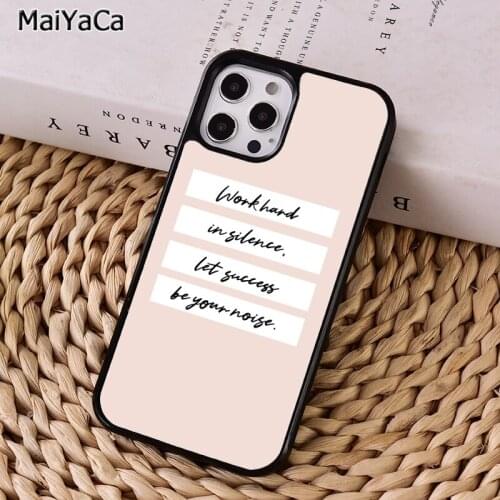 MaiYaCa Simple English word phrase inspirational Phone Case For iphone 11 12 mini Pro X XR XS MAX 6S 7 8 Plus 5S SE 2020 Cover