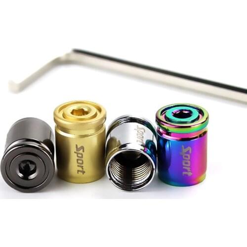 4 Pcs Anti-theft Metal Tire Valve Cap Car Motorcycle Bike Safety Auto Valve Stem Covers with Wrench Car-Styling Parts