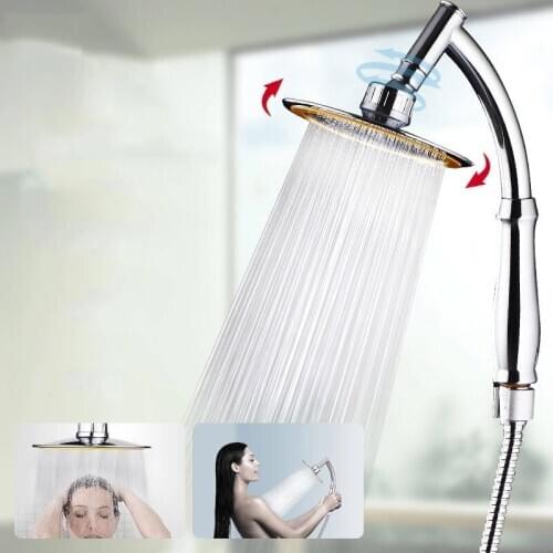 Luxury stainless steel ultra-thin large rain shower head bathroom shower high pressure hand shower