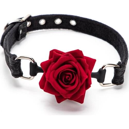 Rose Mouth Gag Sexy Retro Lace Pattern Bondage Couples BDSM Flirting Femdom Adults Games Auxiliary Toys Sex Toys for Couples