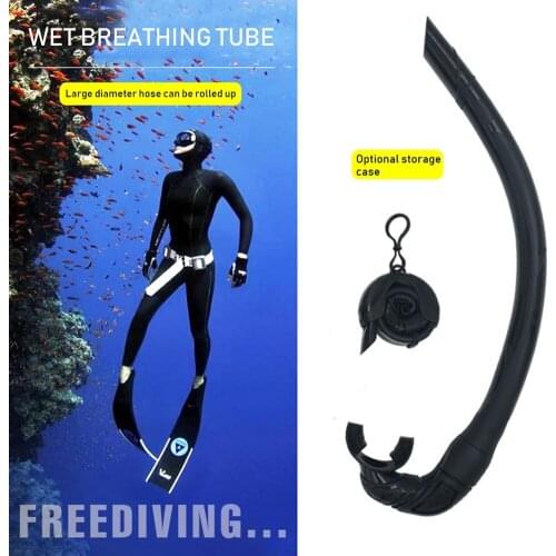 Women Men Silicone Snorkel Tube Snorkel with Compact Storage Cases Foldable Roll Up Snorkel Wet Breathing Tube For Snorkeling