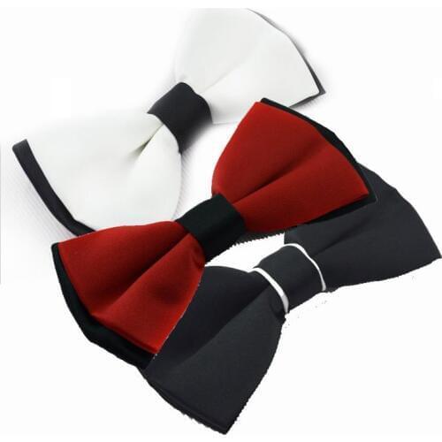 NEW 12cm Black/white/red Multicolor Bow Tie Men Cravate Boys Girls Baby Bowtie Women Solid Color Kids Bow Tie Mens Butterfly
