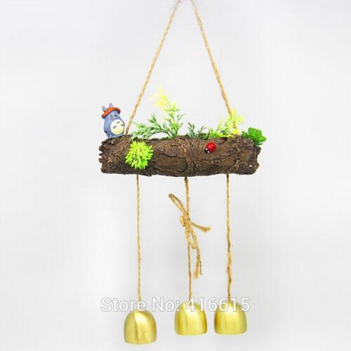 Wind Chime Garden Ornaments Copper Aeolian 3 Bells Bronze Yard Fuurin Garden Outdoor Living Wind Chimes Door Hanging Home Dec