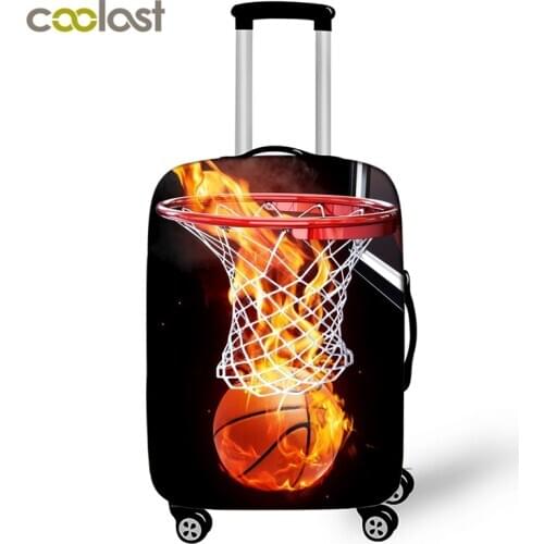 Cool Fire Ball Travel Luggage Protective Covers For Boys bagages roulettes Fire Basket Suitcase Covers Travel Accessories