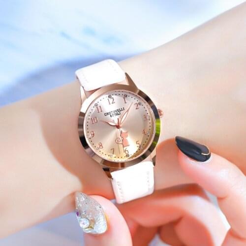 Womens belt quartz watch same student watch diamond multicolor optional fashion watch