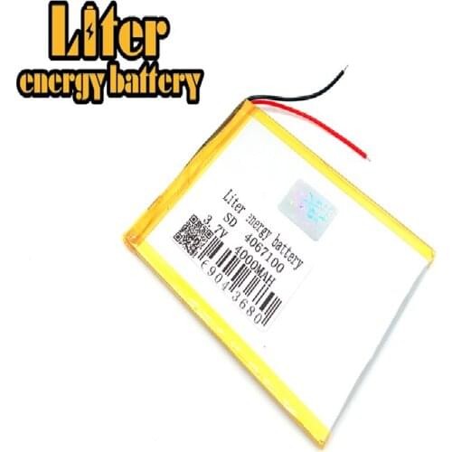 1pcs 3.7v Lithium Polymer 4067100 4065100 4000MAH Of The Tablet Pc Universal Mobile Power With