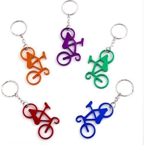 10pcs Mixed Color Novel Design 3D Bicycle Model Key Chain Aluminum Alloy Keychain Bag Charm Car Accessories Jewelry Gifts