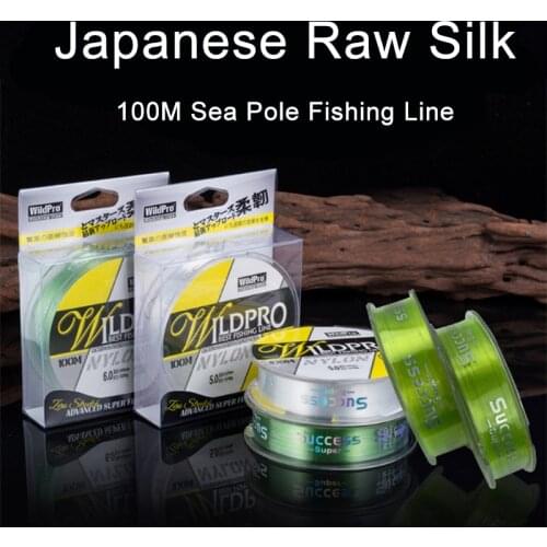 100m Semi-Floating Wear Resistant Nylon Resistance Stretchable Jack Sea Pole Rock Fishing Line Japan Silk