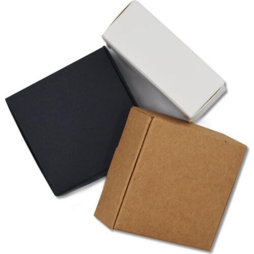 14 Sizes 2019 New DIY Kraft Paper Box Gift Box White/Black/Brown Cardboard Packaging Jewelry Box Small Craft Packaging Box