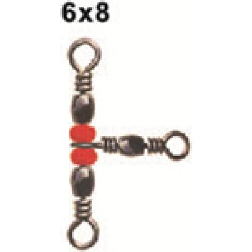 2000pcs Top quality Barrel triple swivels style C 8*10