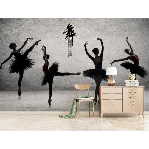 3d photo wallpaper custom mural Modern dance studio ballet yoga studio home decor 3d wall murals wallpaper in the living room