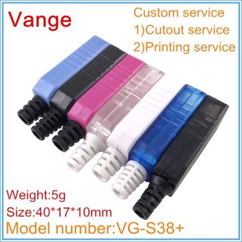 40pcs/lot black extruded molding ABS plastic material project box diy 40*17*10mm wire protector for USB equipment