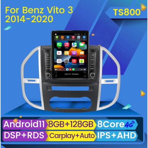NEW Android 4G LTE 9.7" Tesla Style Vertical Screen for Mercedes Benz W447 Vito 3 Car Radio Multimedia Player GPS Navigation SWC