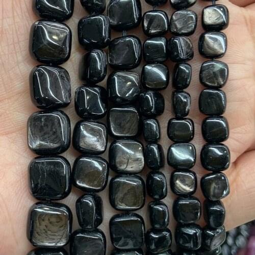 6/8/10mm Natural Perilla pyroxene Stone Beads 15'' Square DIY Loose Beads For Jewelry Making Beads Women Men Necklace Bracelet